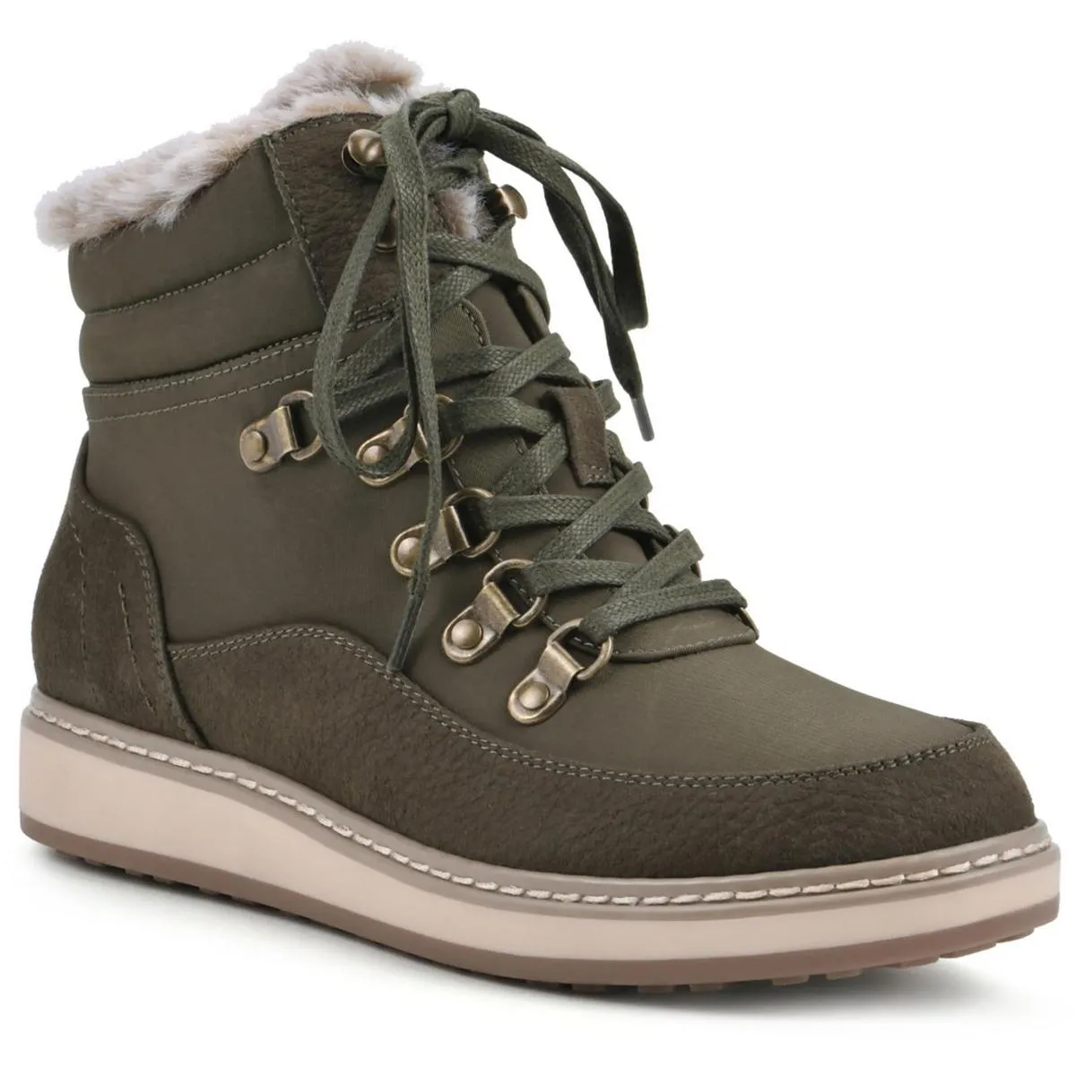 Tamasha Womens Faux Leather Winter & Snow Boots