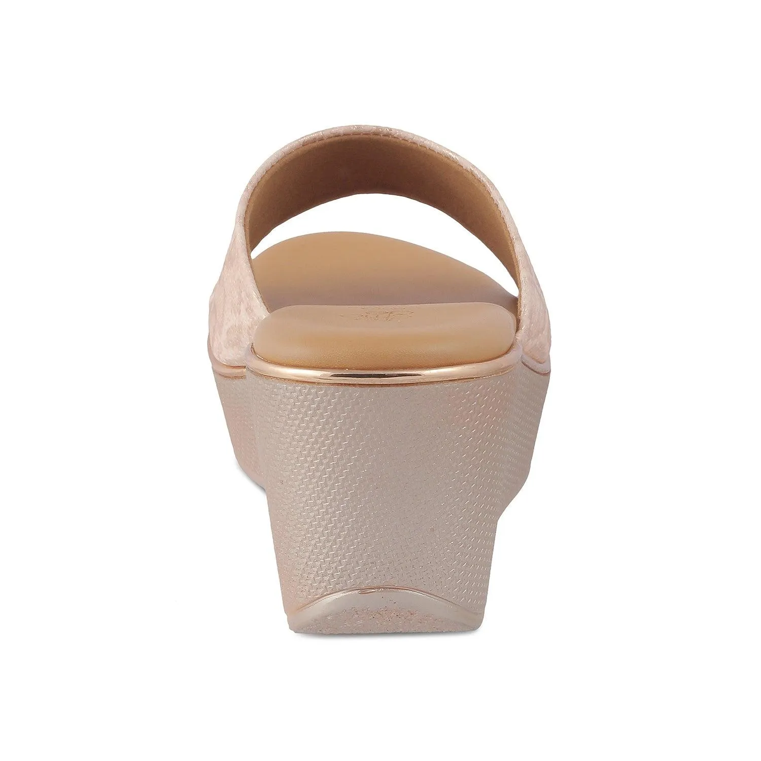 The Tosam Champagne Women's Dress Wedge Sandals Tresmode