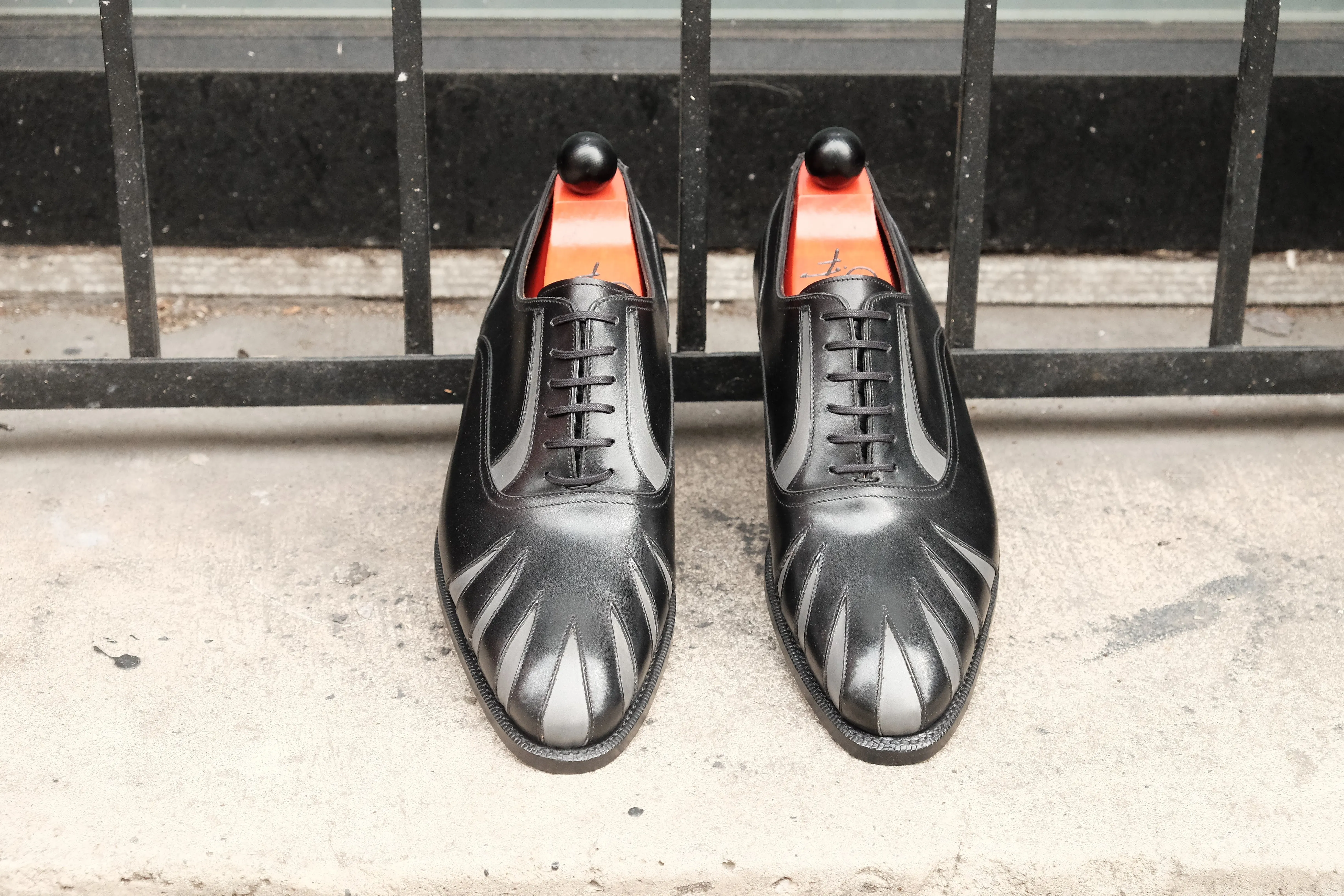 Tiger's Claw - MTO - Black Calf / Dark Grey Calf - NGT Last - Single Leather Sole