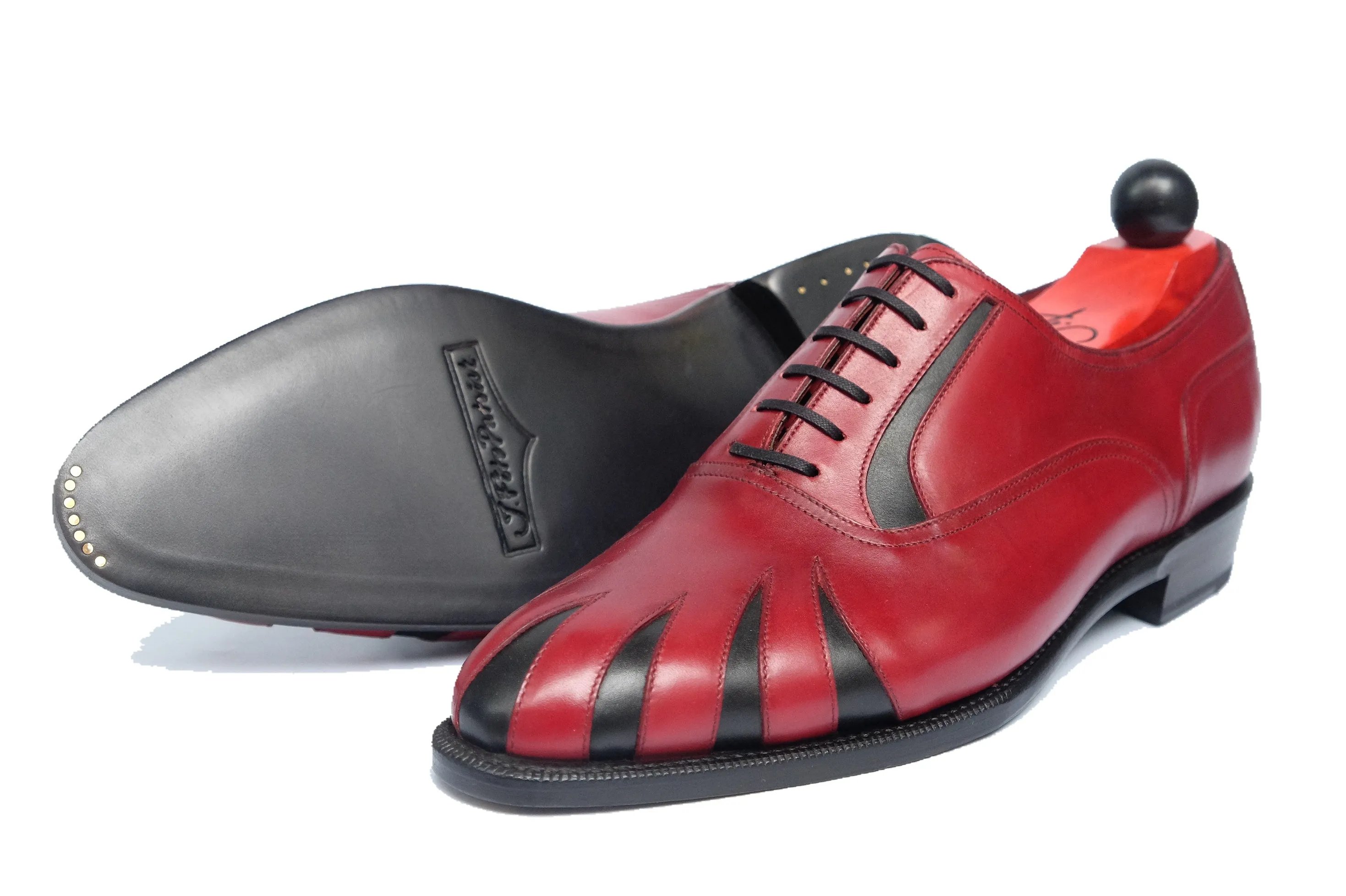 Tiger's Claw - MTO - Burgundy Calf / Black Calf - NGT Last - Single Leather Sole