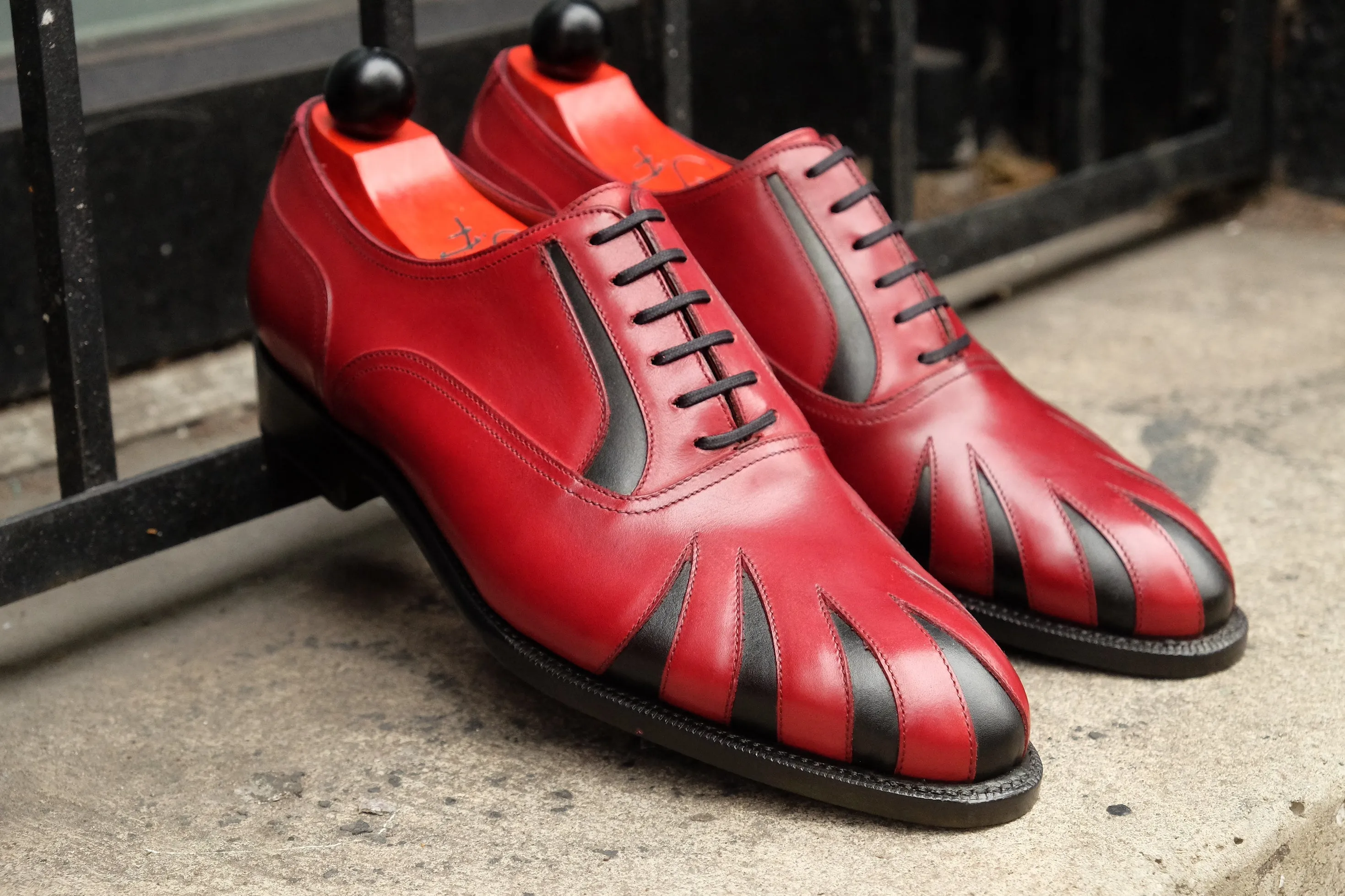 Tiger's Claw - MTO - Burgundy Calf / Black Calf - NGT Last - Single Leather Sole