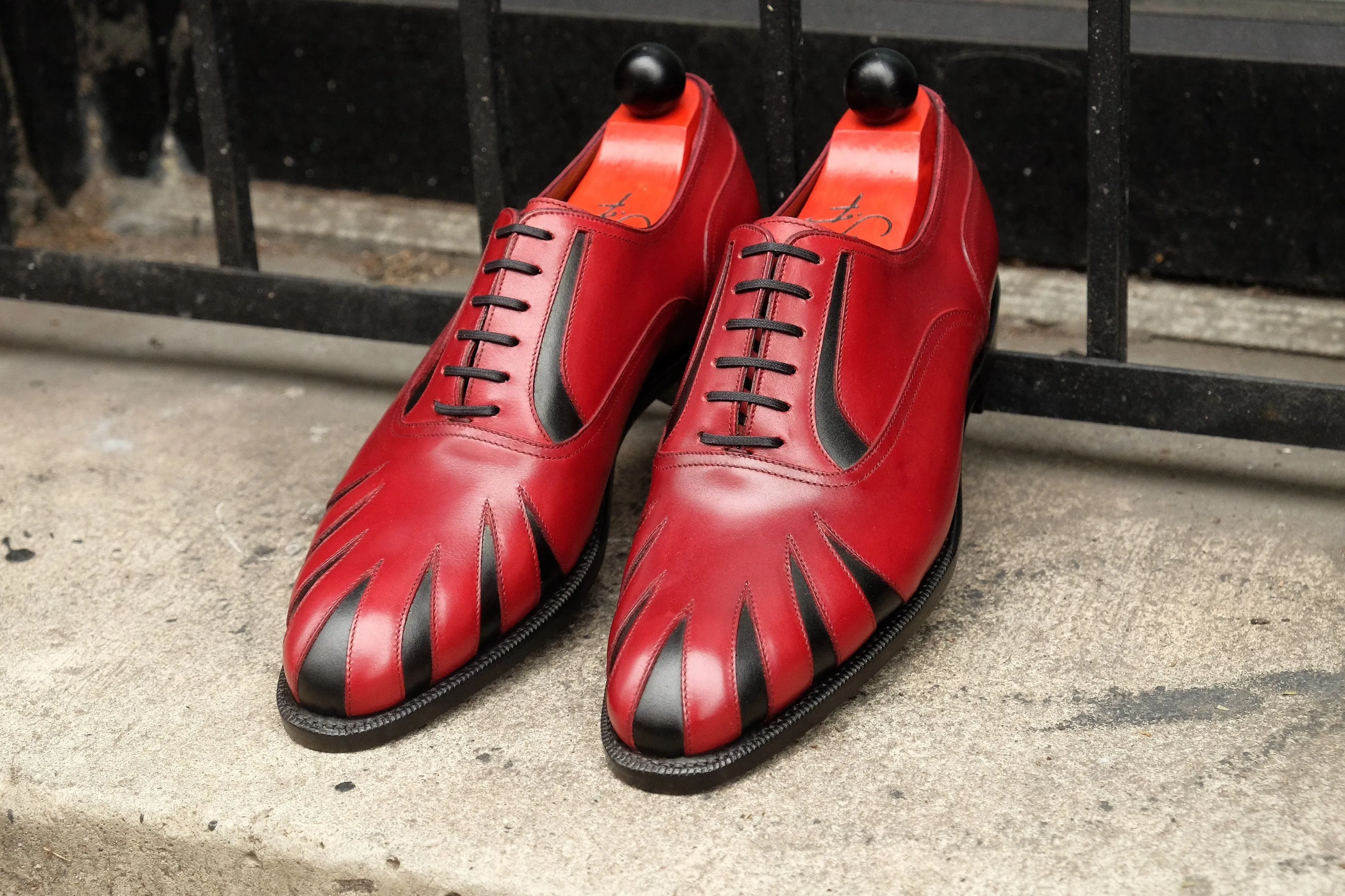 Tiger's Claw - MTO - Burgundy Calf / Black Calf - NGT Last - Single Leather Sole