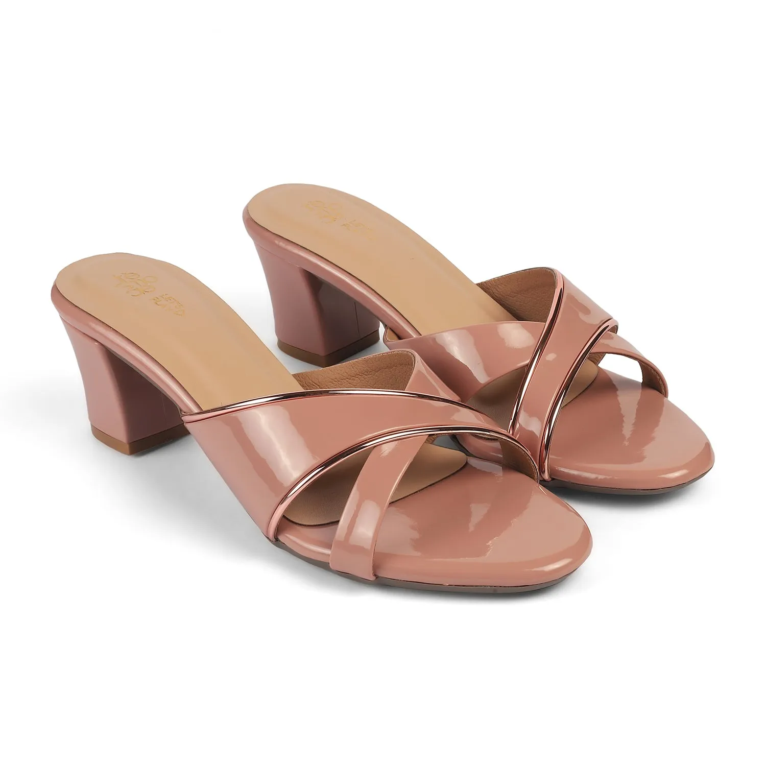 Tresmode Cesko Pink Women's Dress Block Heel Sandals