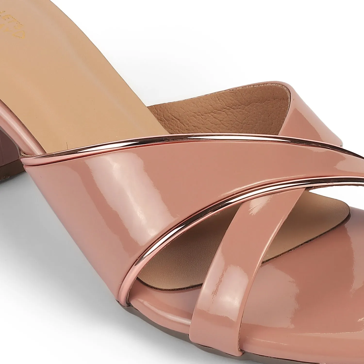 Tresmode Cesko Pink Women's Dress Block Heel Sandals