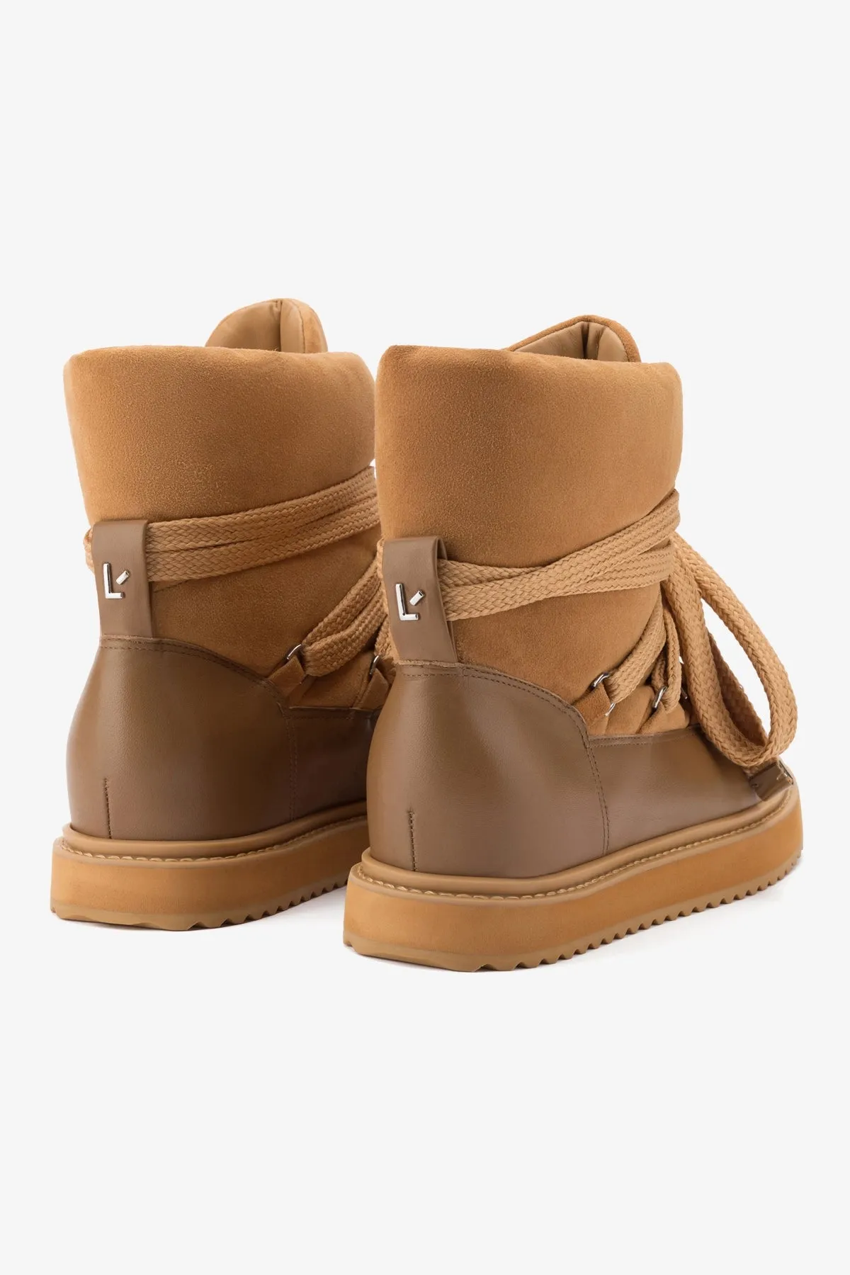 Utah Puffer Boot In Toasted Suede