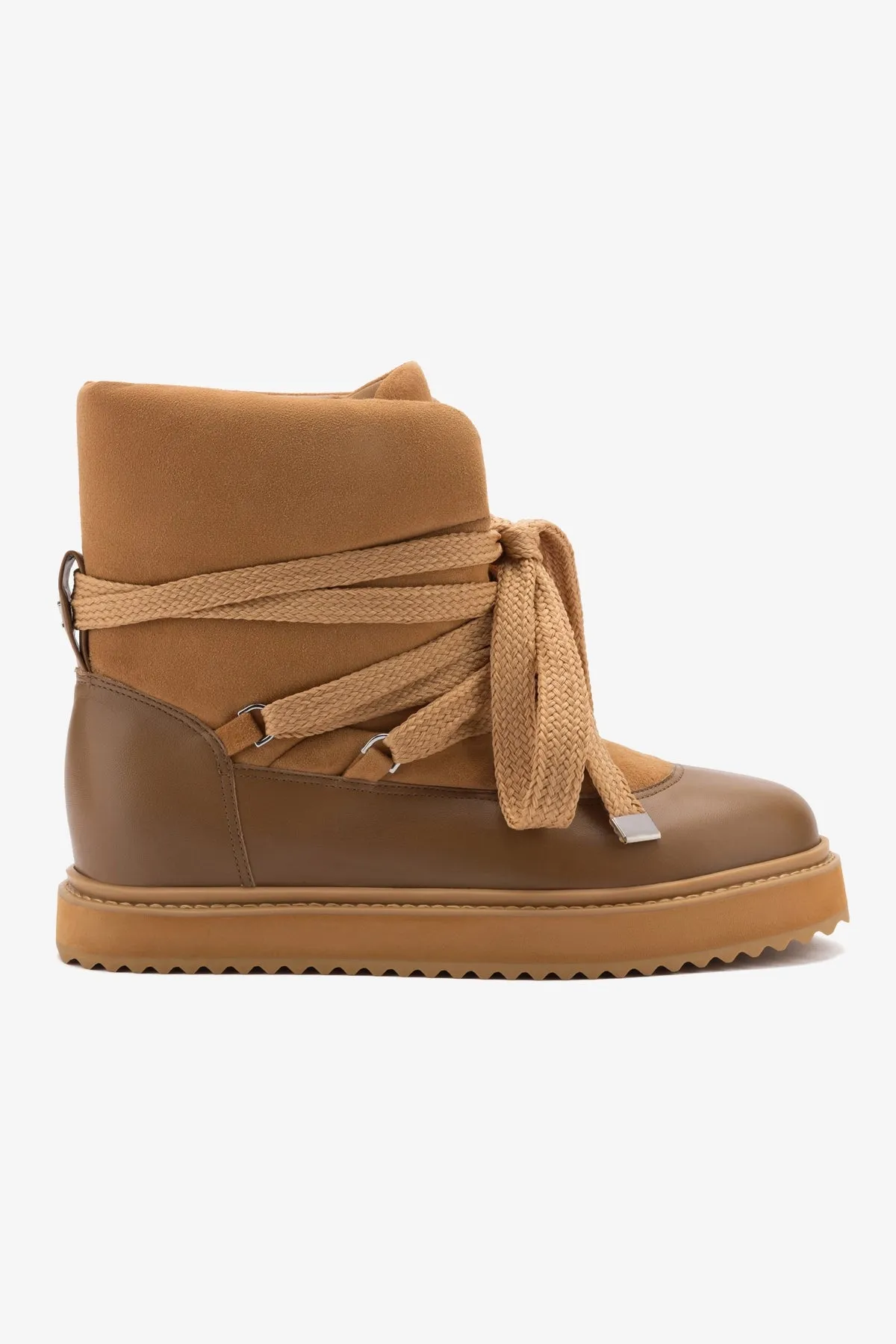 Utah Puffer Boot In Toasted Suede