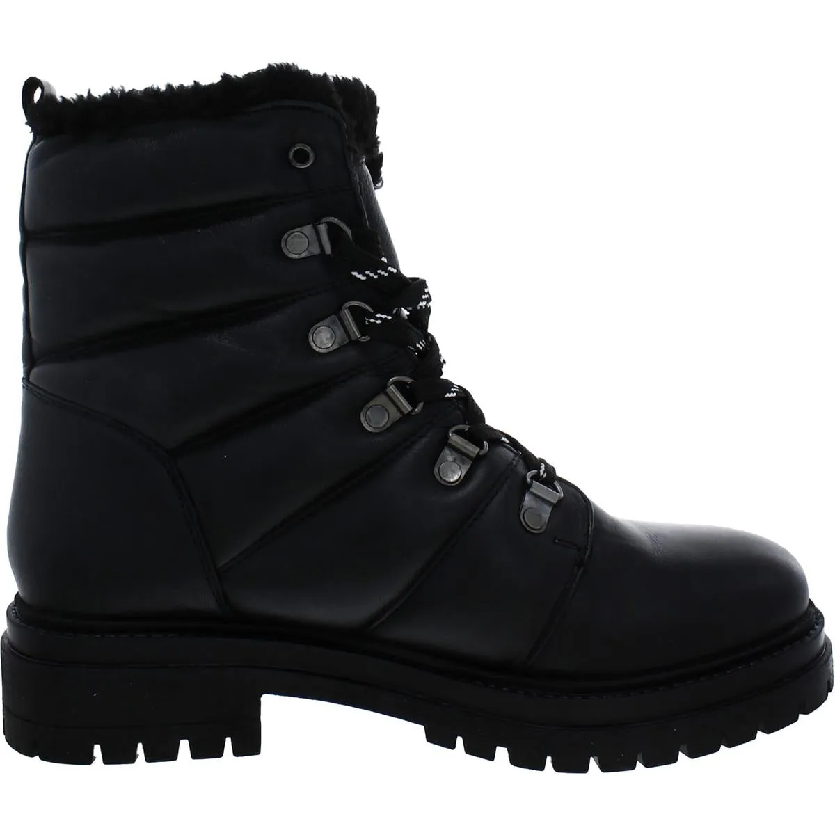 Vantage Womens Leather Quilted Winter & Snow Boots