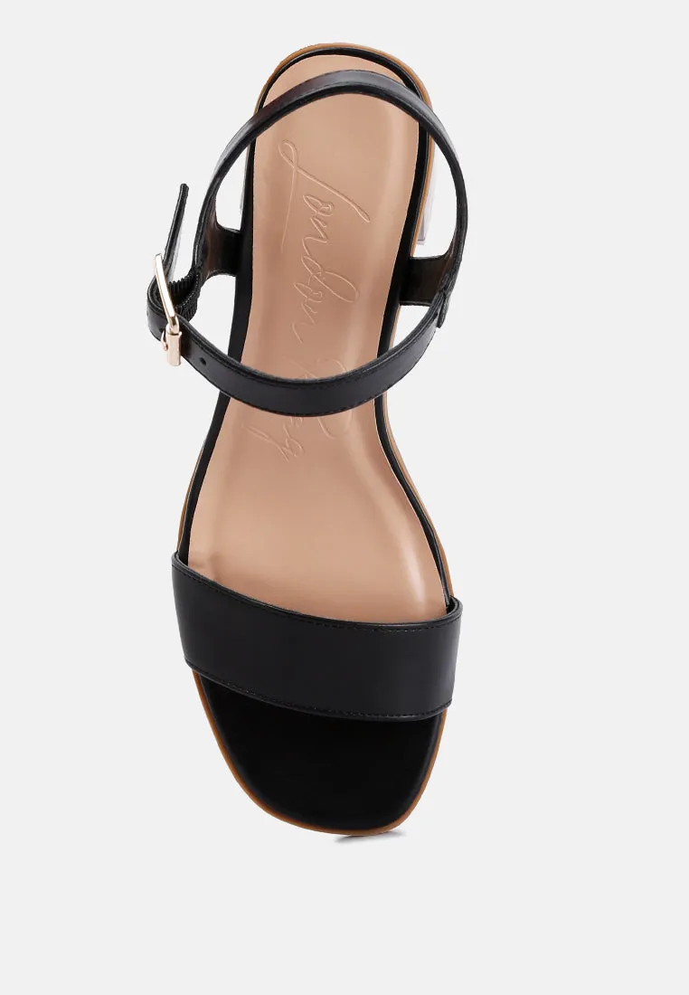 varya stacked heel sandals