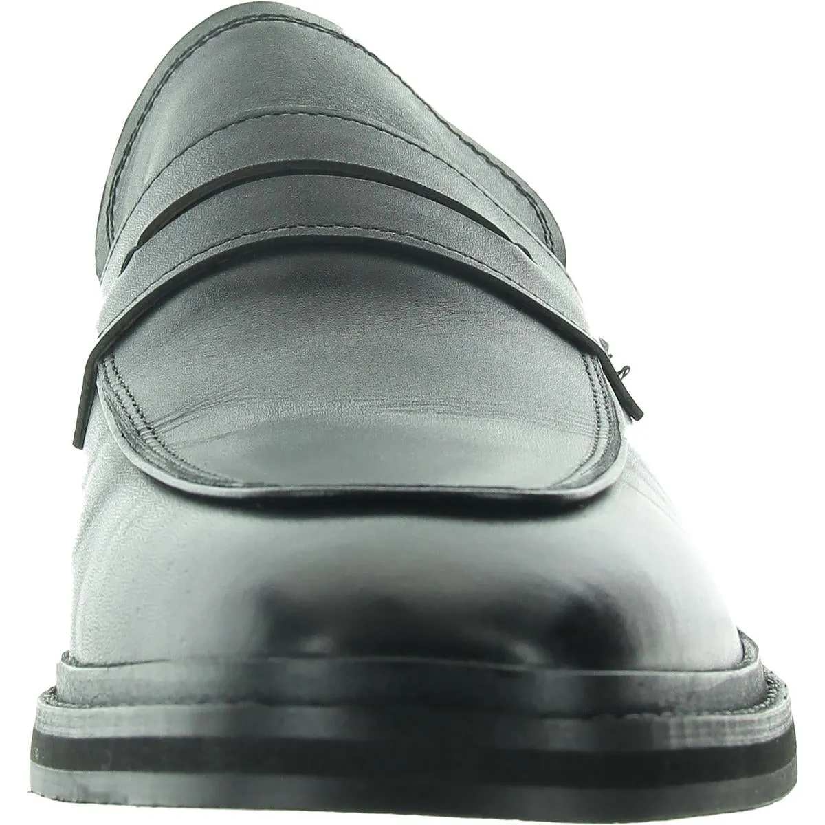 VF1562 Mens Block Heel Leather Loafers