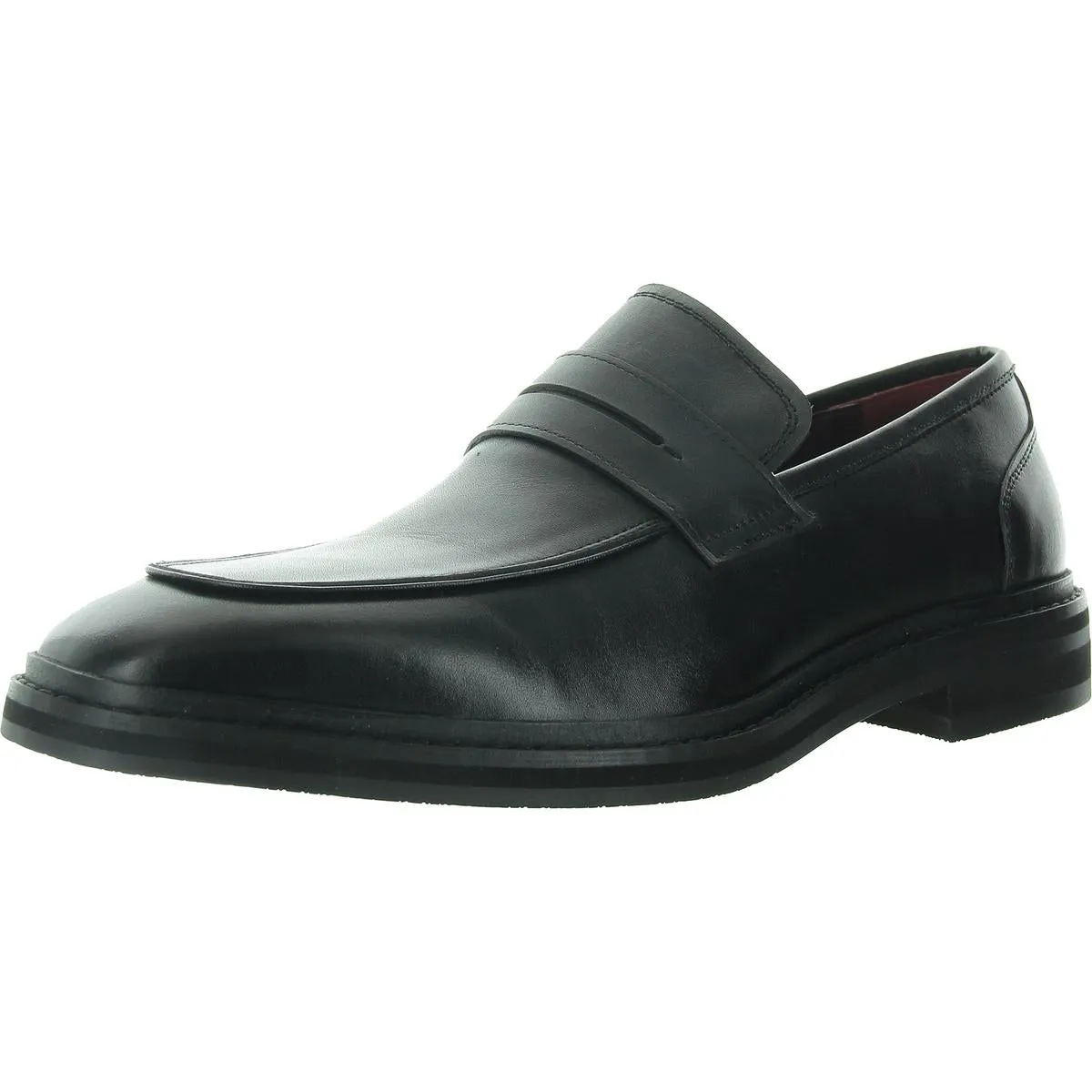 VF1562 Mens Block Heel Leather Loafers