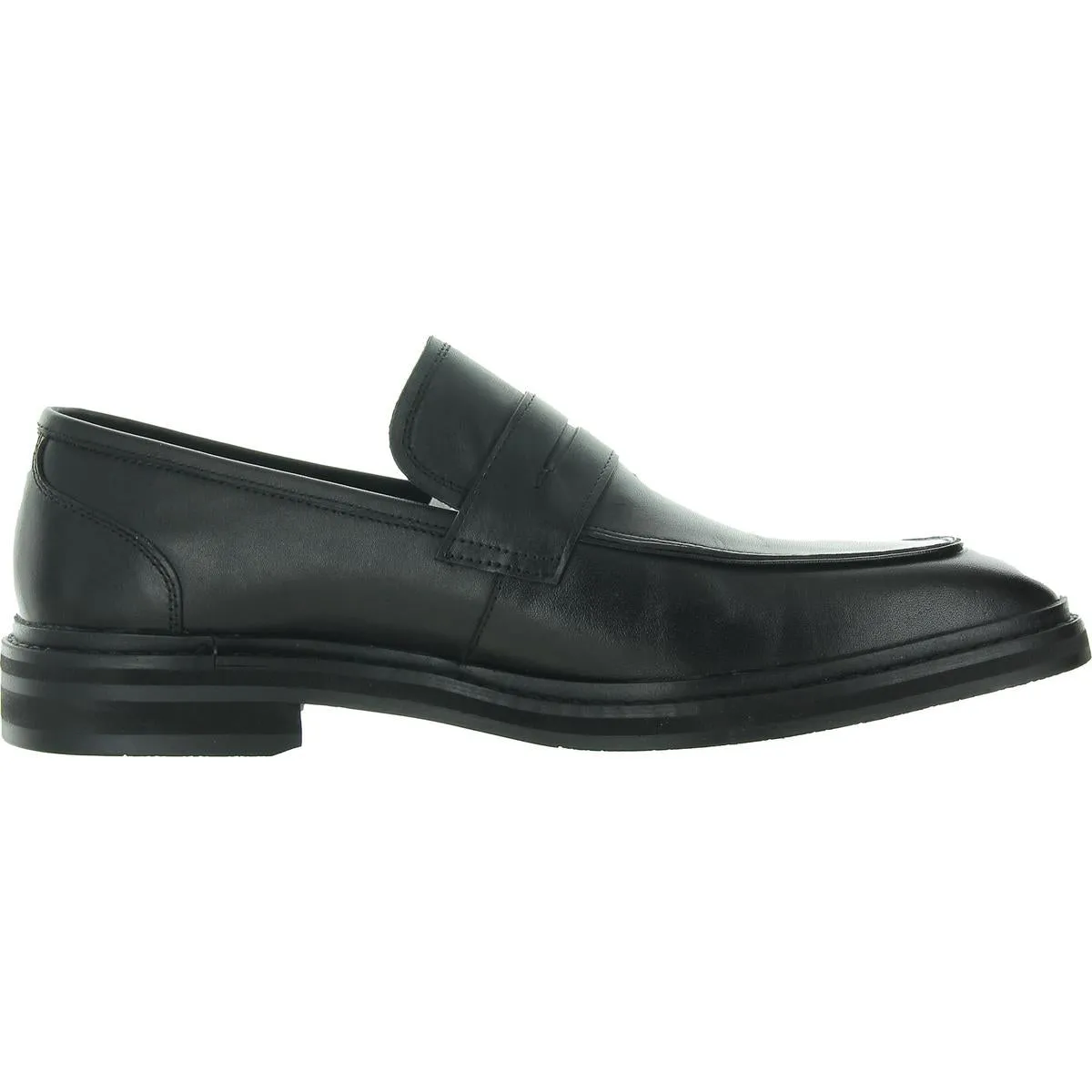 VF1562 Mens Block Heel Leather Loafers