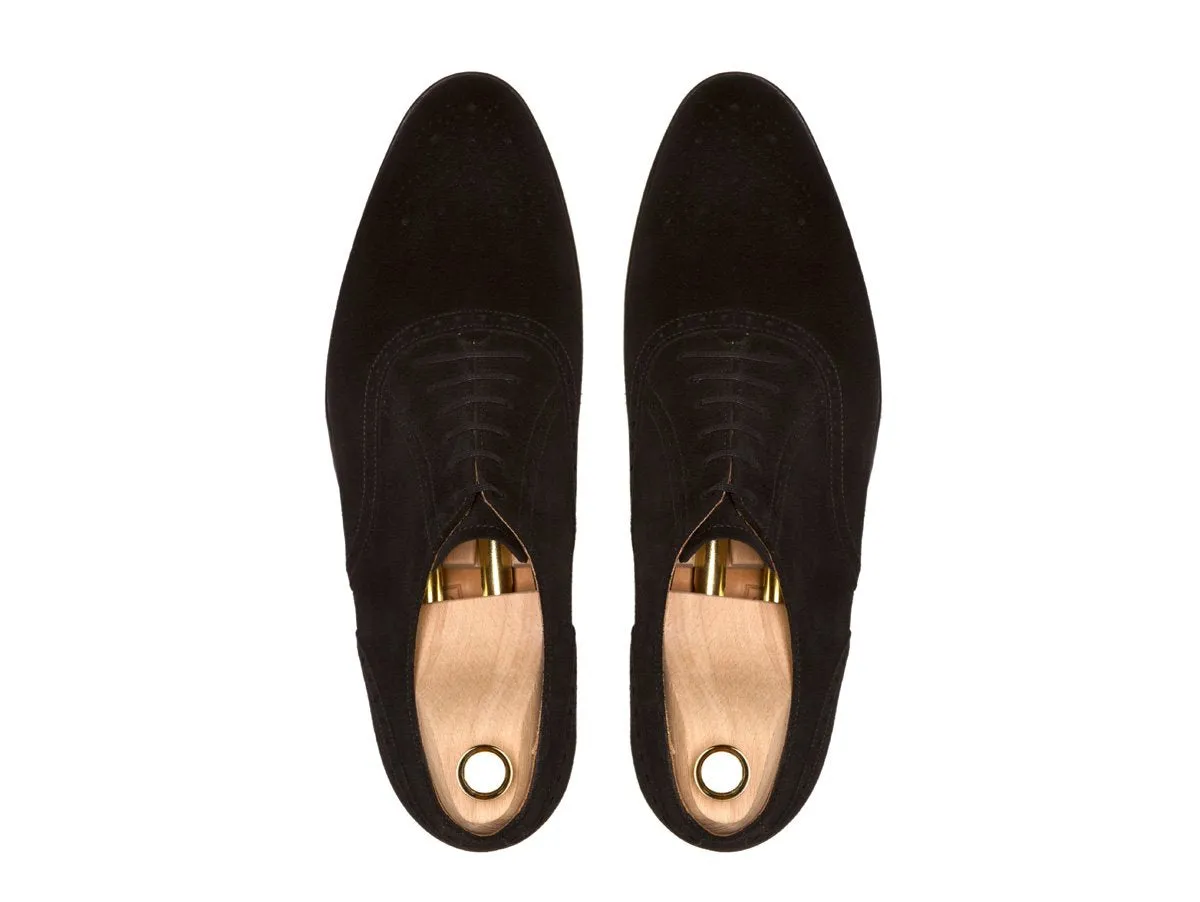 Wallingford - MTO - Black Suede - TMG Last - Single Leather Sole