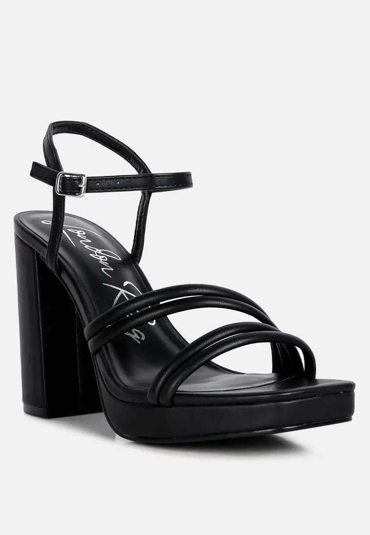 whiskers high heel platform strappy sandals