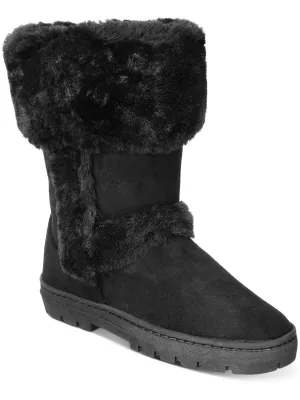 Witty Womens Suede Mid-Calf Winter Boots