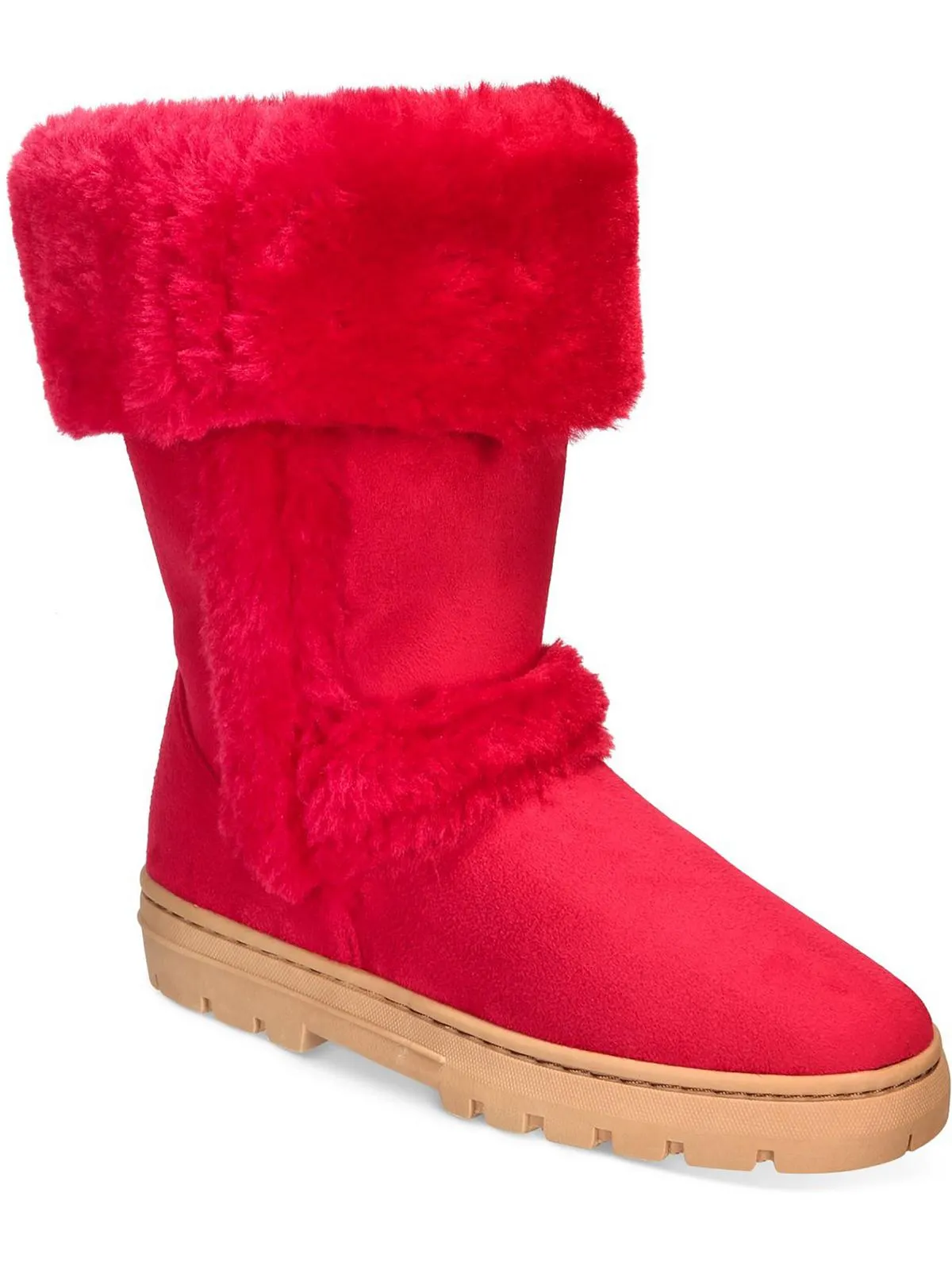 Witty Womens Suede Mid-Calf Winter Boots