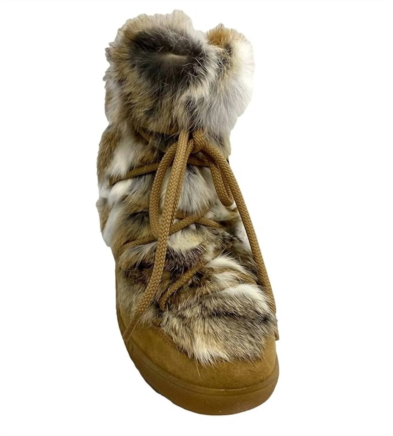 Women's Anet Zip Boot In Beige Suede/rabbit