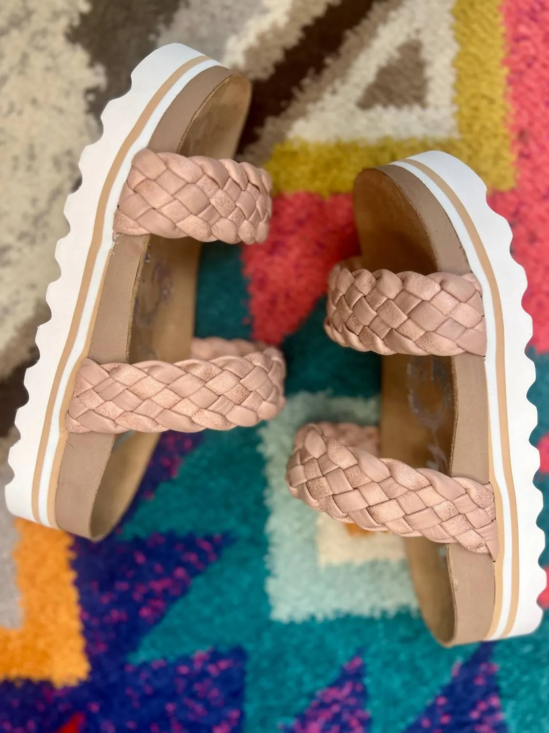 Women's Braidon Has Me Blushin' Platform Sandals In Brown
