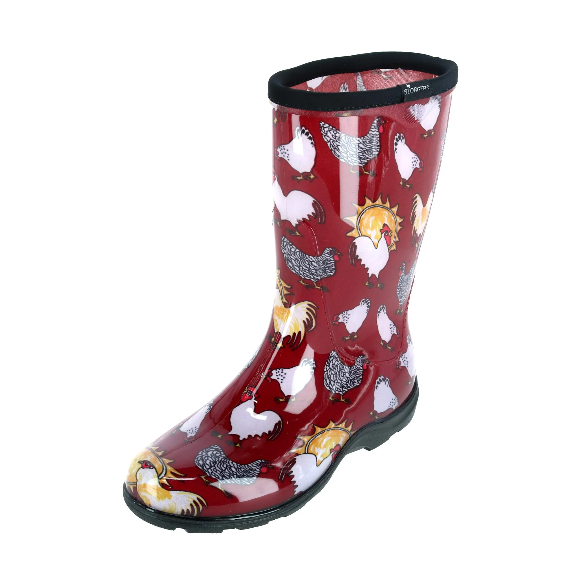 Women's Chicken Print Rain and Garden Boots