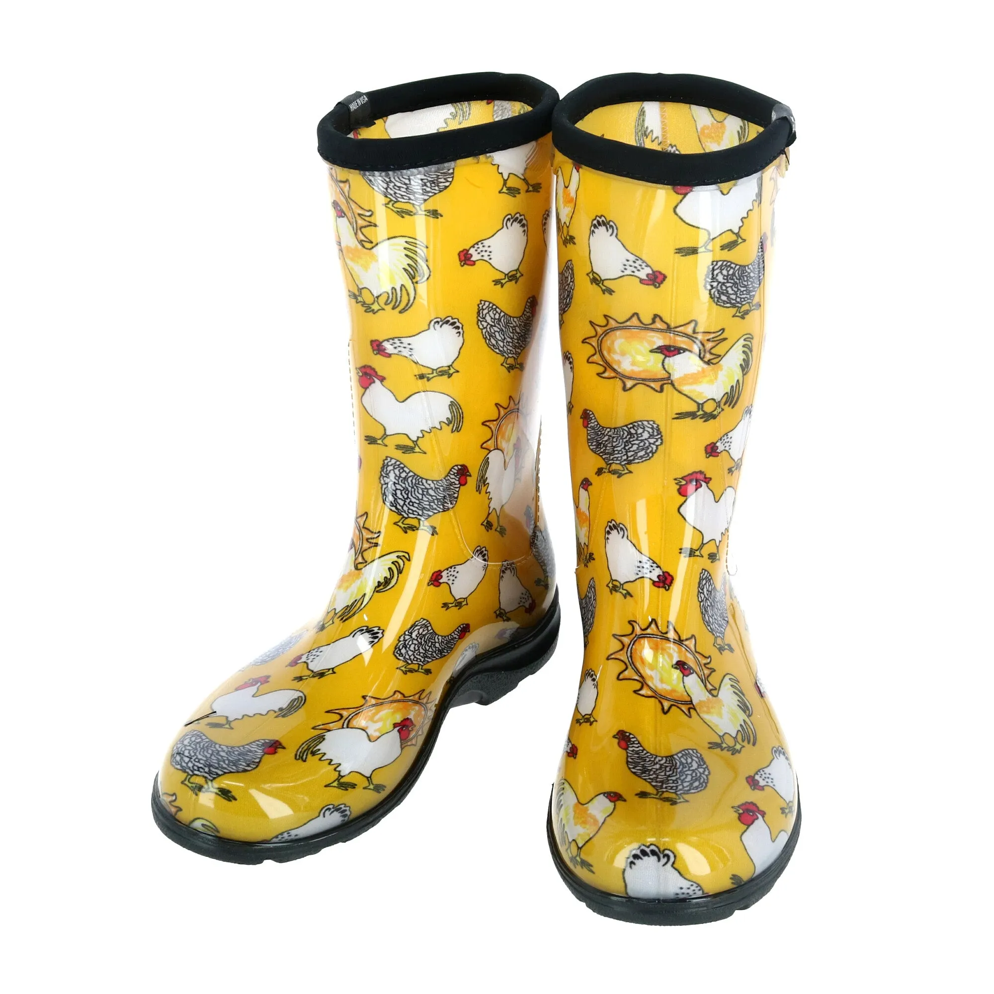 Women's Chicken Print Rain and Garden Boots