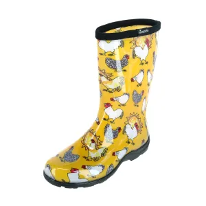 Women's Chicken Print Rain and Garden Boots