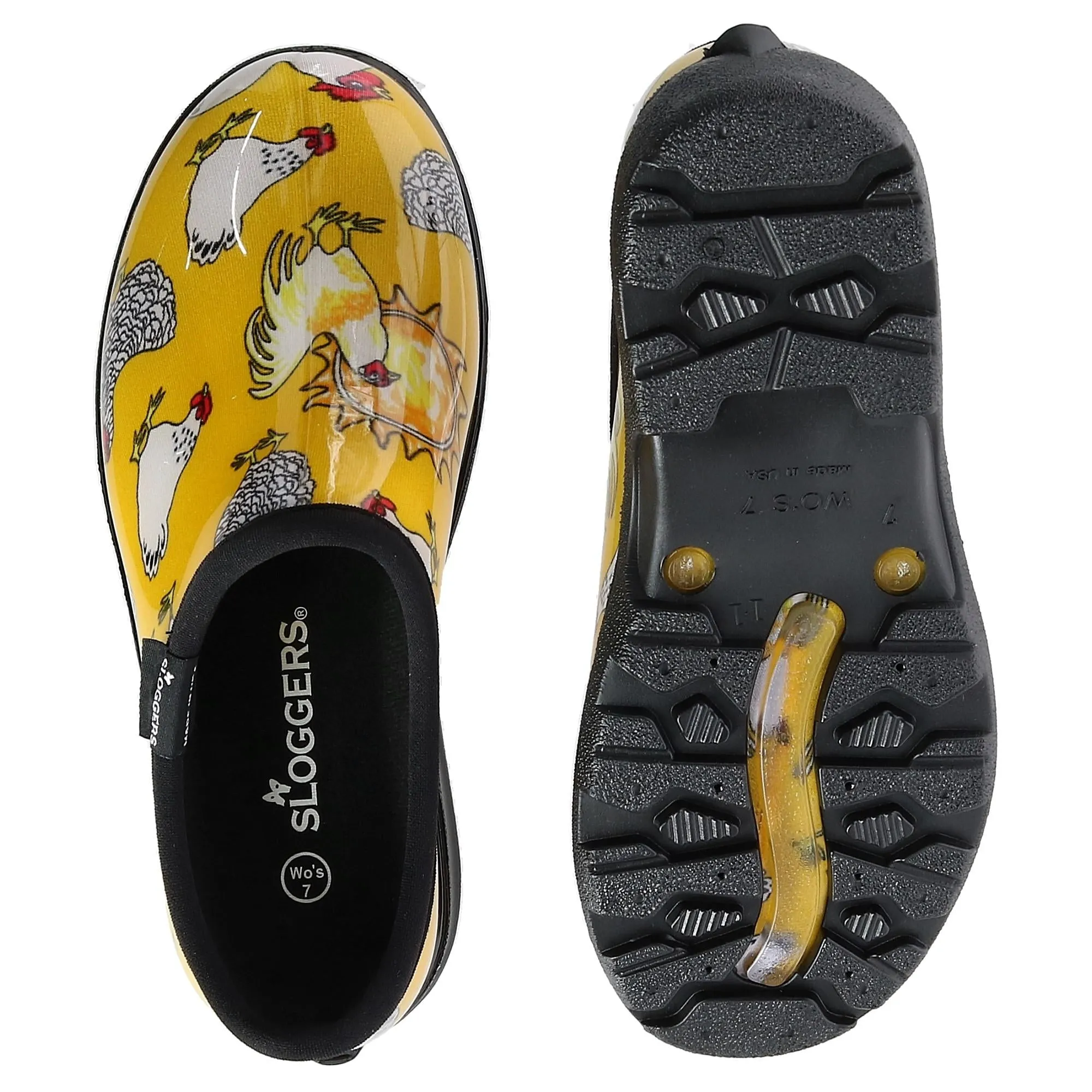 Women's Chicken Print Short Rain and Garden Shoes