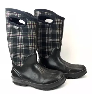 Women's Classic High Winter Boot In Black Plaid