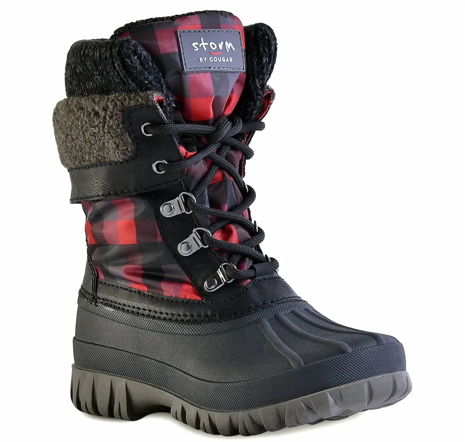 Women's Creek Boot In Black/ Red Plaid