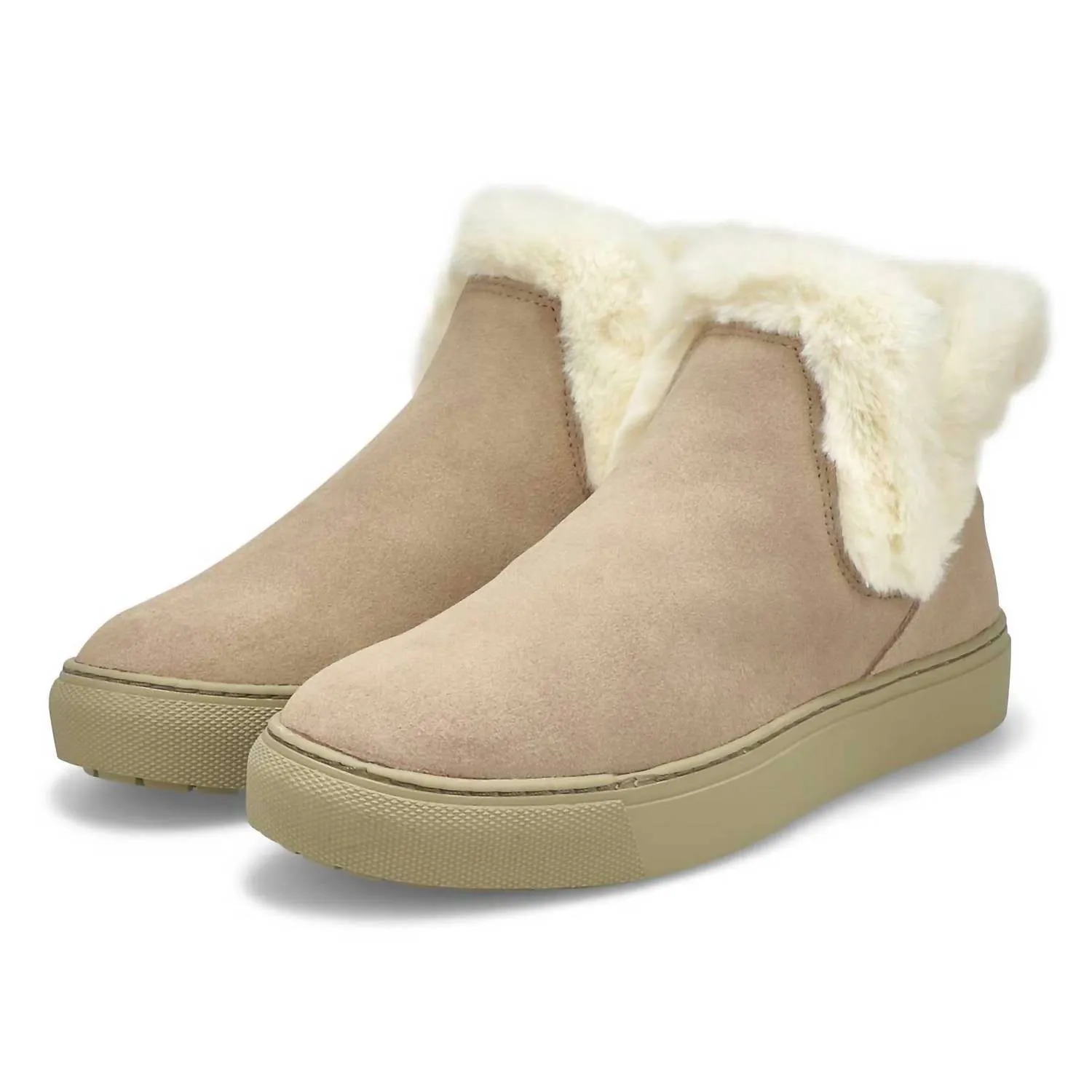 Women's Duffy Suede Waterproof Winter Boots In Mushroom