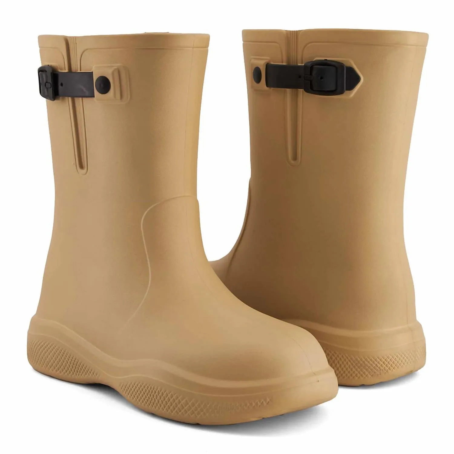Women's Fashion Rain Boots In Beige