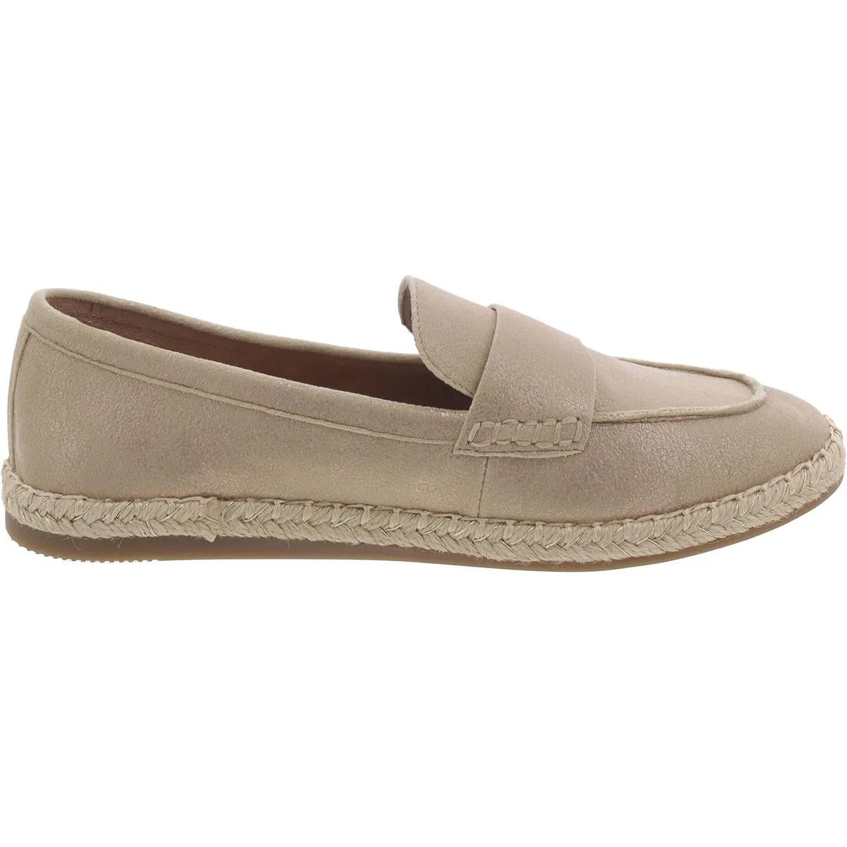 Womens Faux Leather Slip On Loafers