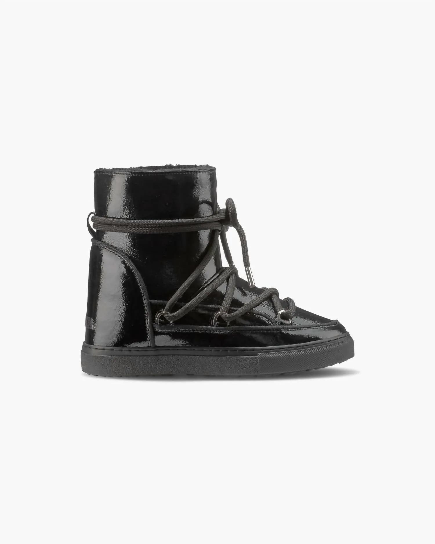 Women's Full Leather Naplack Wedge Boot In Black