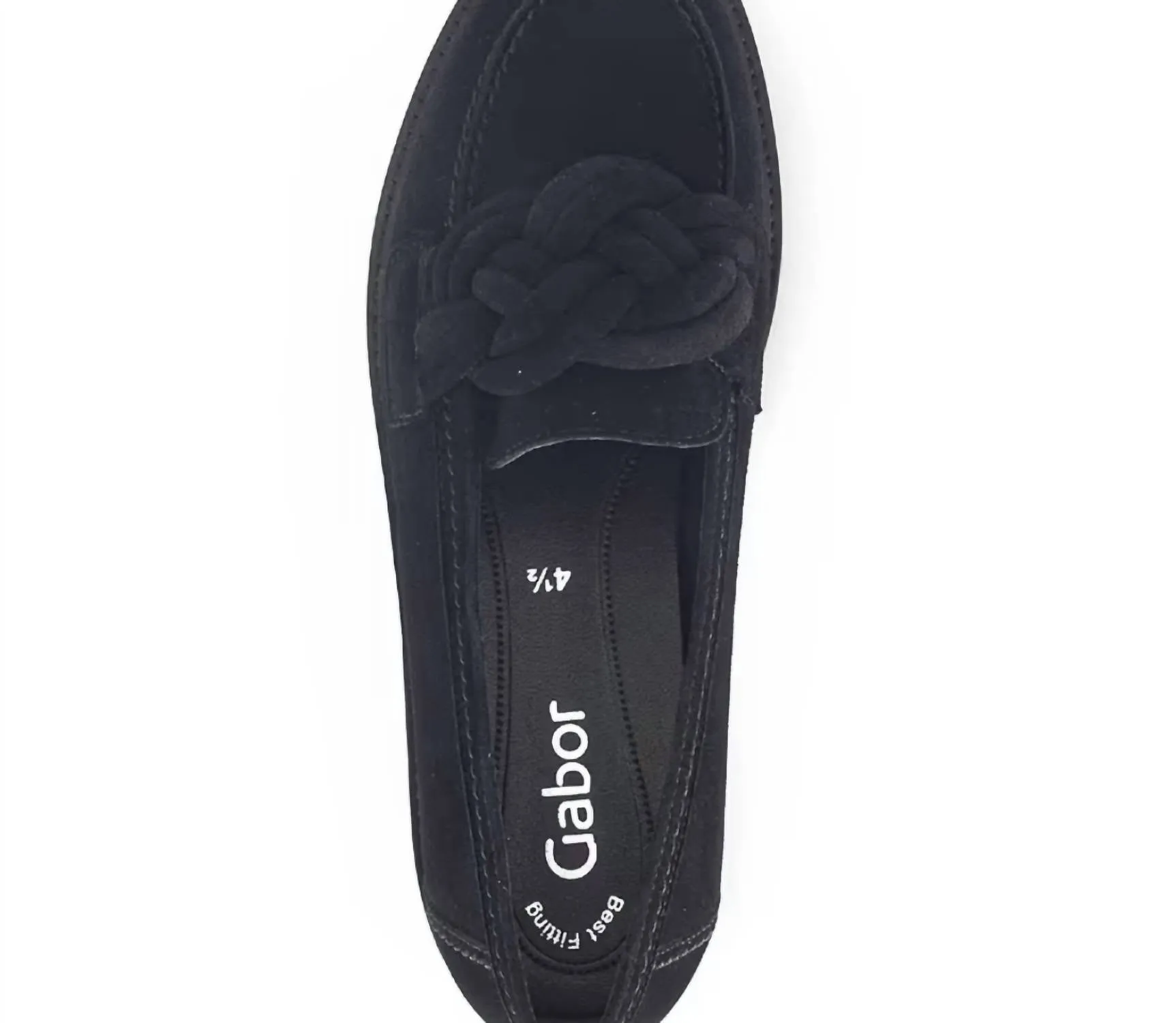 Women's Knot Suede Loafer In Black