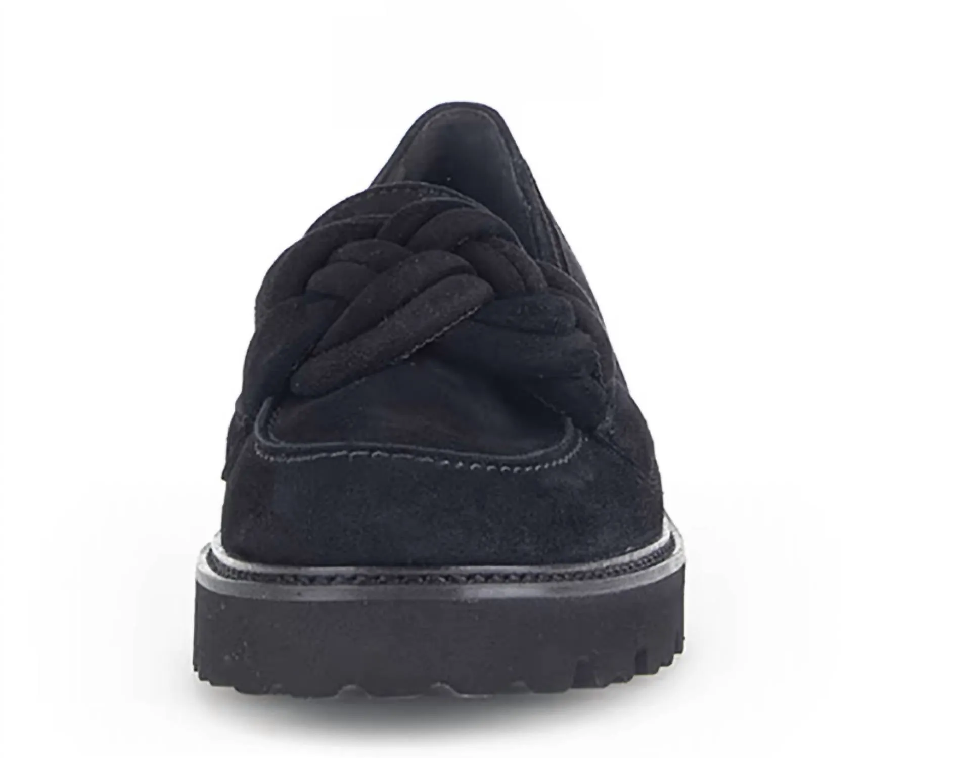 Women's Knot Suede Loafer In Black
