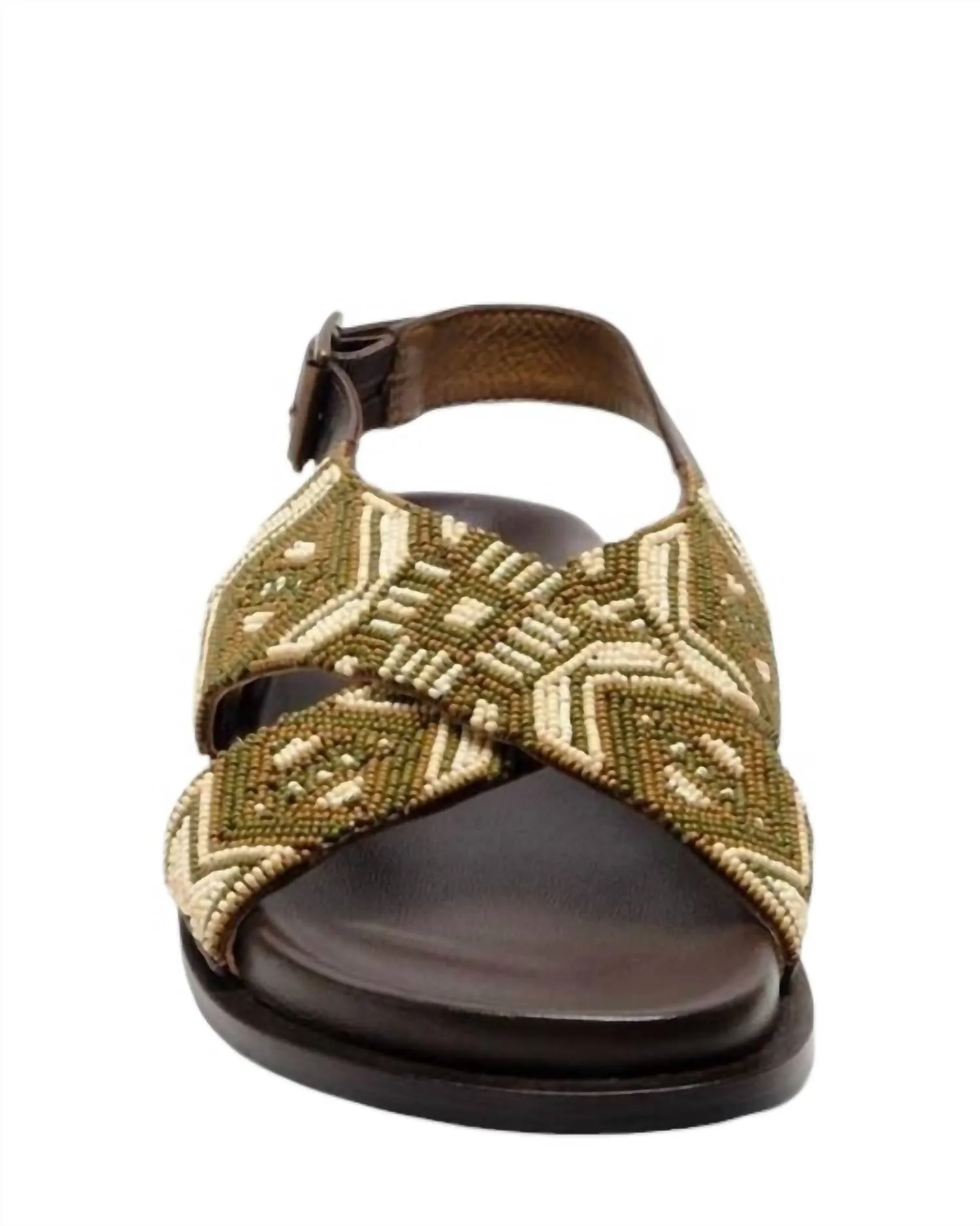 Women's Mali Beaded Sandal In Beige/multi Color Beads