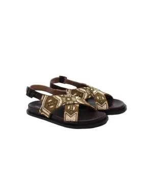 Women's Mali Beaded Sandal In Beige/multi Color Beads