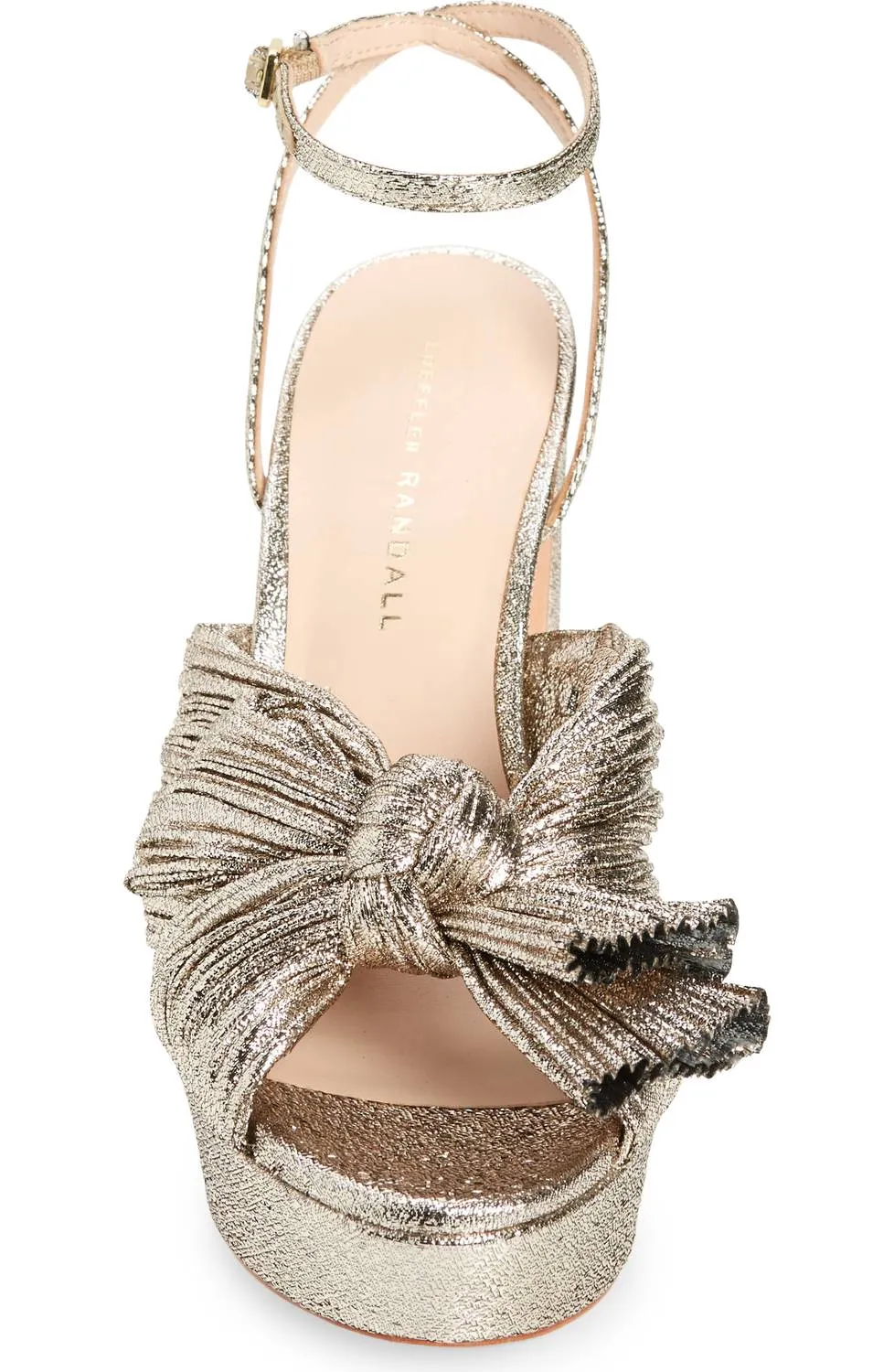 Women's Natalia Platform Bow Heel Sandal In Champagne