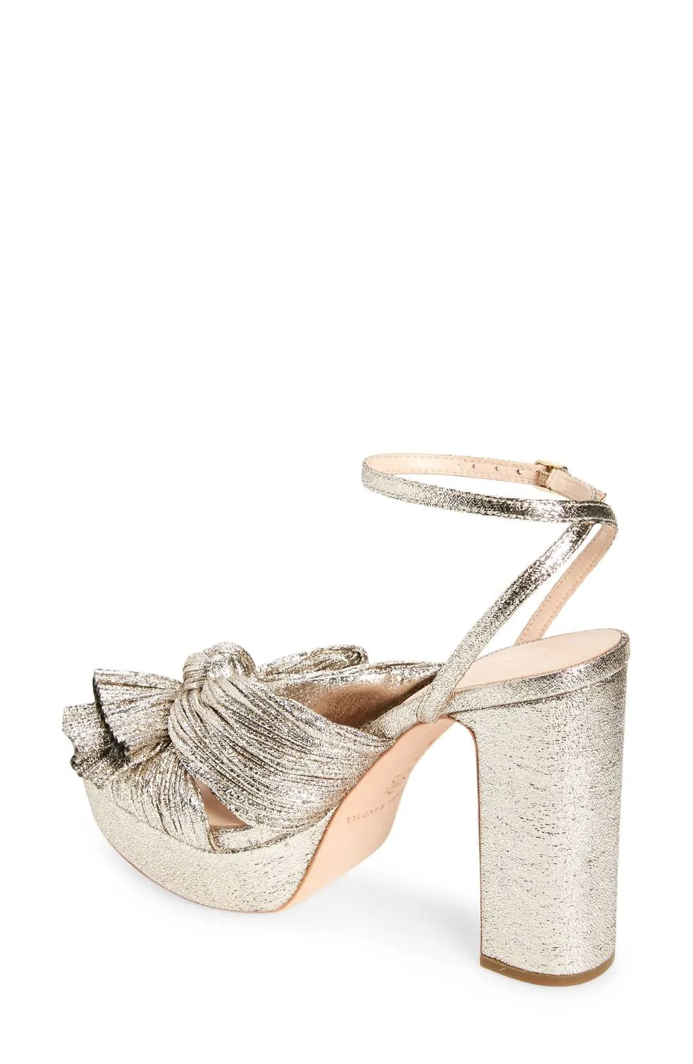 Women's Natalia Platform Bow Heel Sandal In Champagne