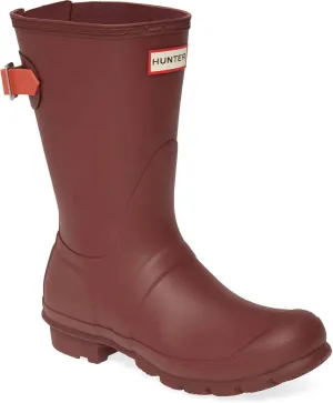 Women's Original Short Back Adjustable Rain Boot In Rumbling Red/siren