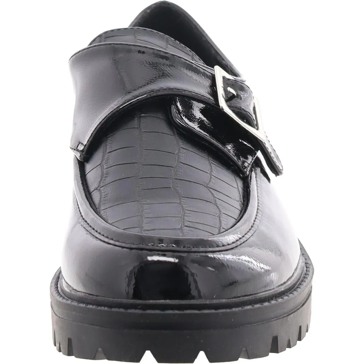 Womens Patent Embossed Loafers