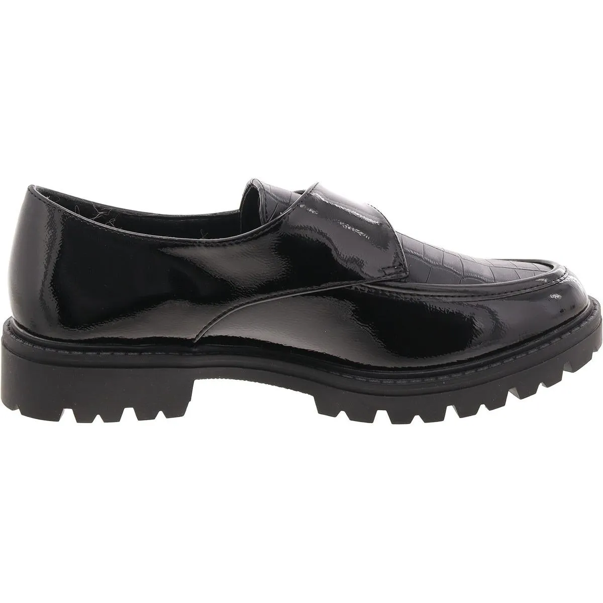 Womens Patent Embossed Loafers