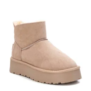 Women's Suede Winter Boots In Beige