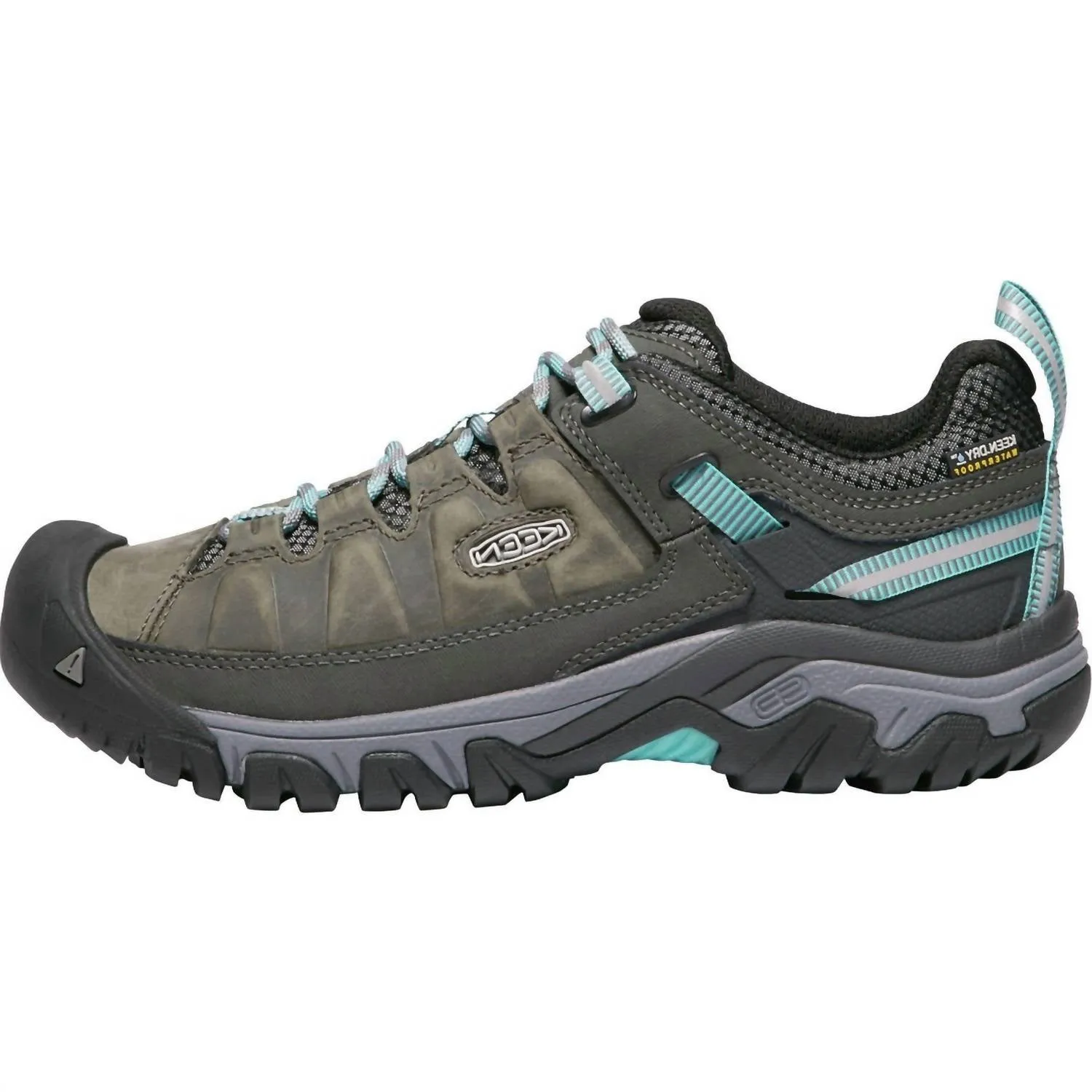 Women's Targhee Iii Waterproof Shoes In Alcatraz/blue Turqouise